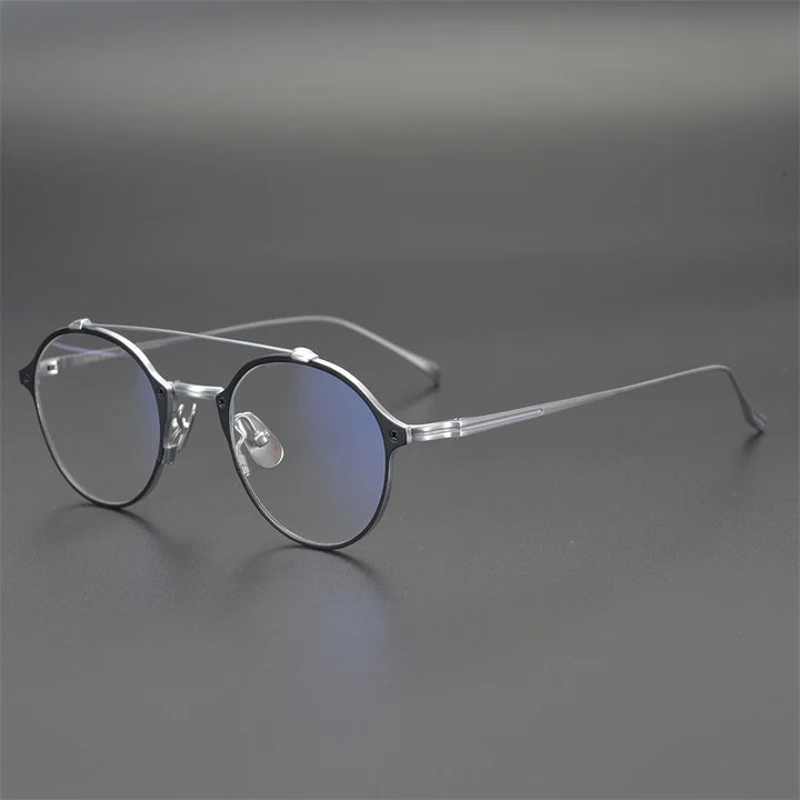 Aimee Unisex Full Rim Round Double Bridge Titanium  Eyeglasses 4747 Full Rim Aimee   