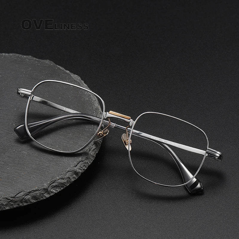 Oveliness Unisex Full Rim Square Titanium Eyeglasses D151 Full Rim Oveliness   