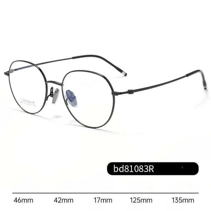 Xbora Women's Small Full Rim Flat Top Oval Titanium Eyeglasses  81083