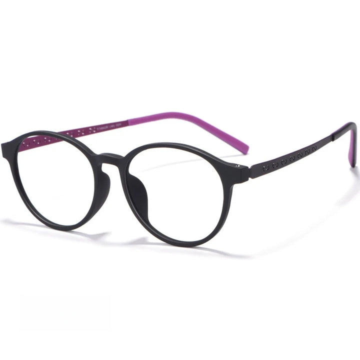 Yimaruili Unisex Full Rim Round TR-90 Titanium Eyeglasses 8868T — view 4 | Yimaruili at FuzWeb