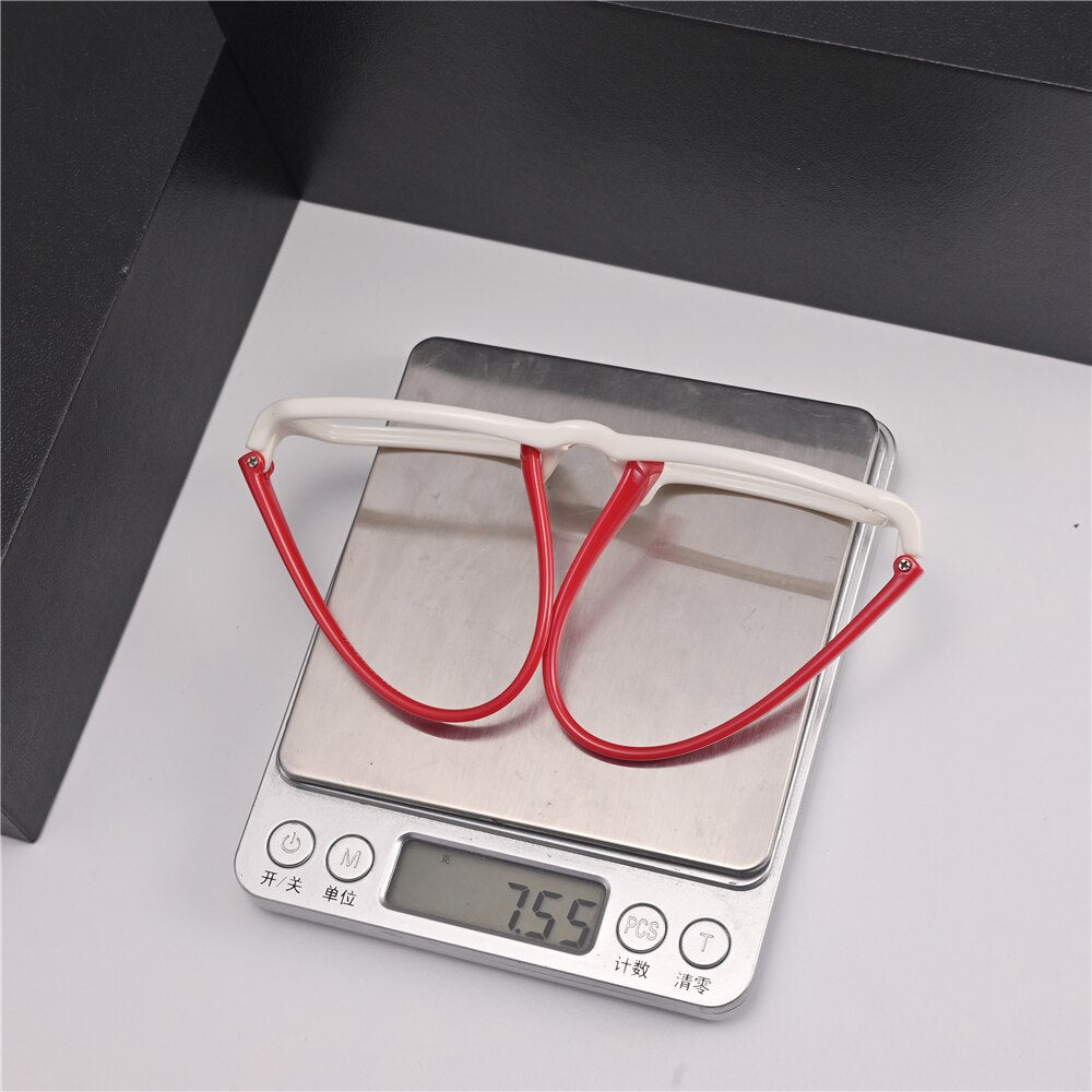 Cubojue Unisex Full Rim Small Square Tr 90 Alloy Presbyopic Reading Glasses 1031m Reading Glasses Cubojue   