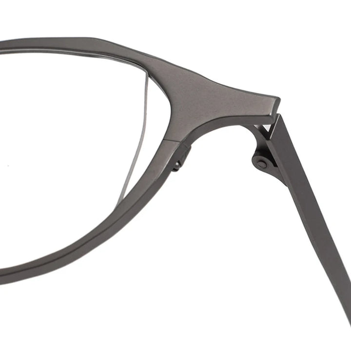 Muzz T7747 unisex oval pure titanium prescription eyeglasses — view 4