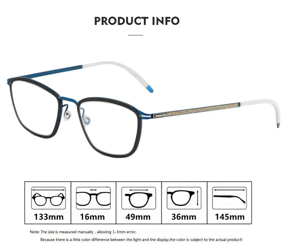 Bobbie 467903 Women’s 133mm Full Rim Square Titanium Frames — view 2 | Bobbie at FuzWeb