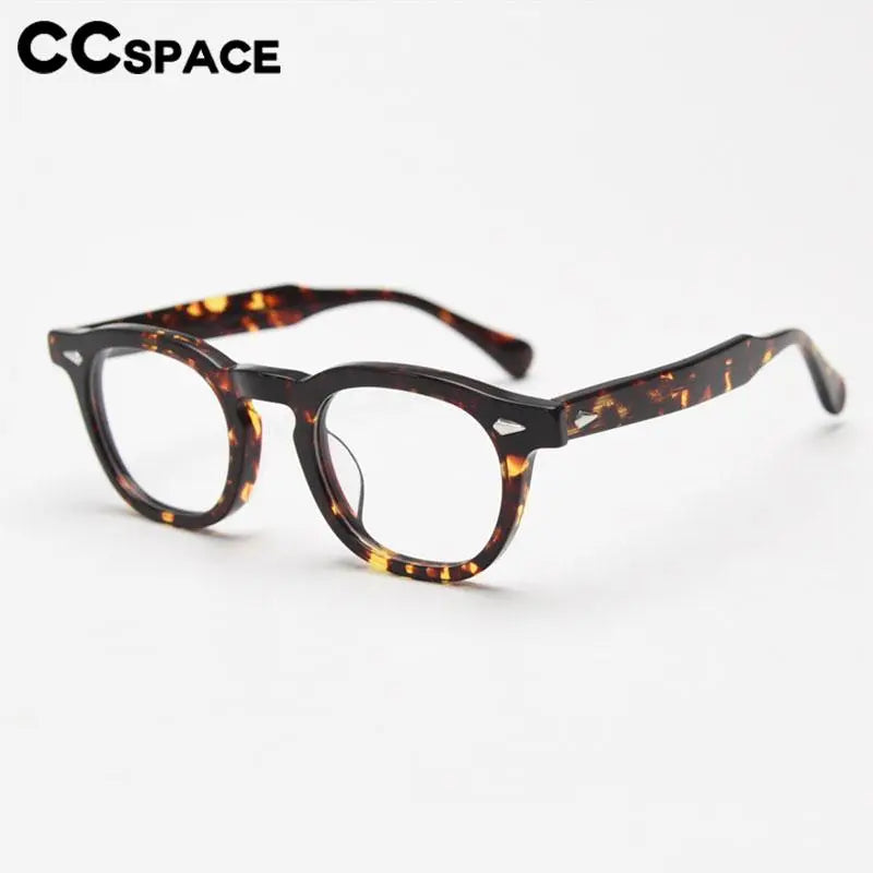 CCspace Unisex Full Rim Square Acetate Eyeglasses 56838 Full Rim CCspace   