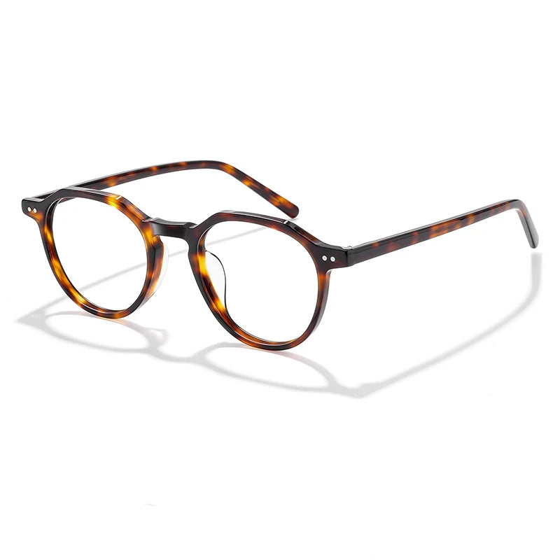 Yimaruili Unisex Full Rim Oval Polygon Acetate Eyeglasses 639601