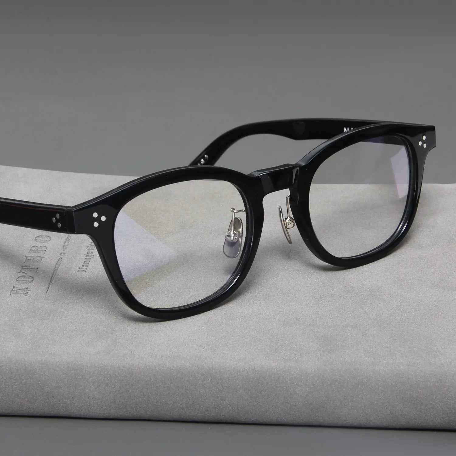 Black Mask Unisex Full Rim Square Acetate Eyeglasses Fuz 12