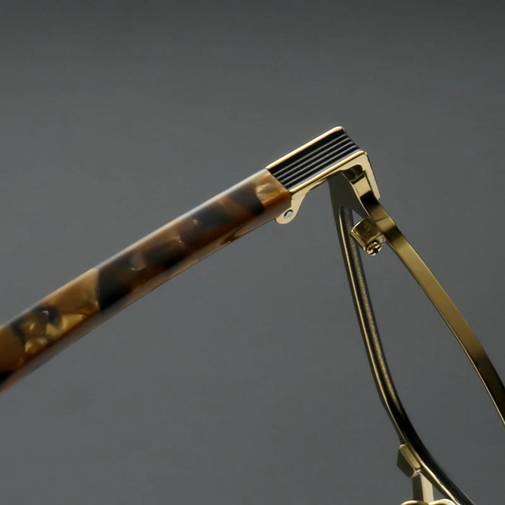 Muzz 0073 men's square IP titanium prescription eyeglasses — view 7