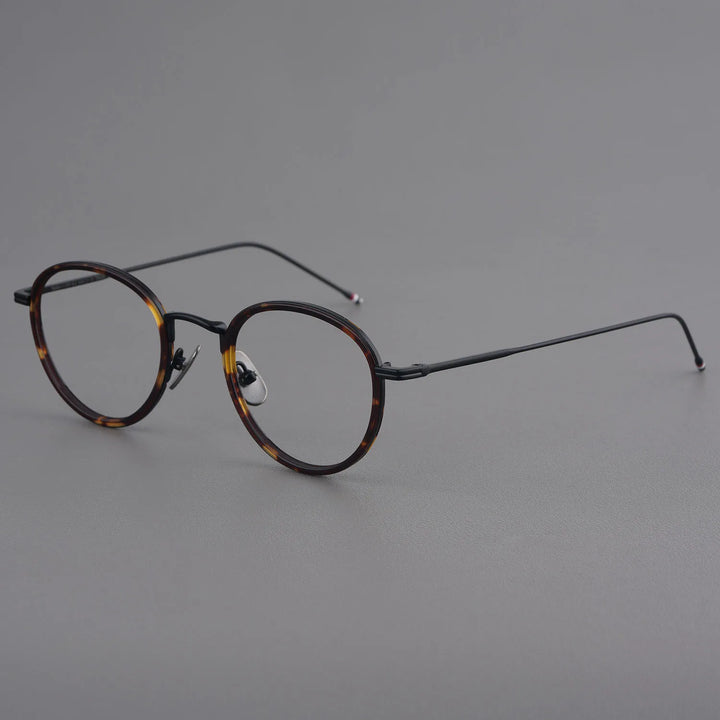 Bobbie Unisex Full Rim Oval Acetate Titanium Eyeglasses 612905