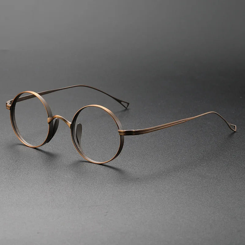 Momoja Women's Full Rim Round Ttitanium Eyeglasses 10518
