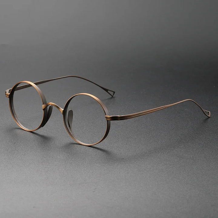 Momoja Women's Full Rim Round Ttitanium Eyeglasses 10518