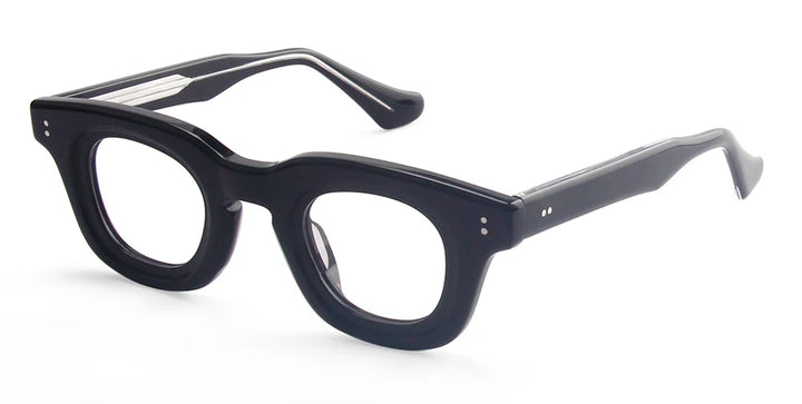 Esnbie Unisex Full Rim Square Scuplted Acetate Eyeglasses 240621