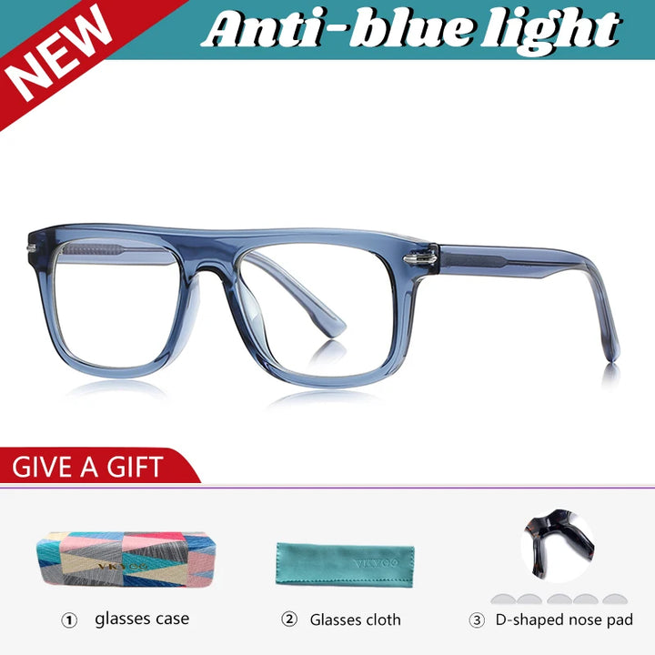 Vicky Unisex Full Rim Square Tr 90 Alloy Reading Glasses 72199