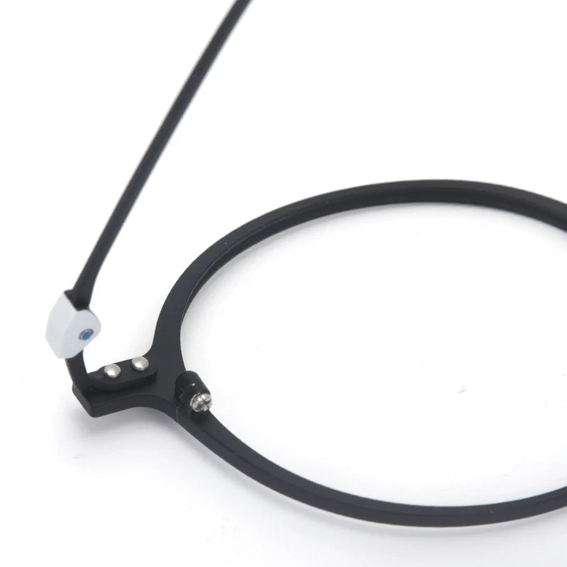 Muzz 10000 unisex round two-tone titanium prescription eyeglasses — view 9