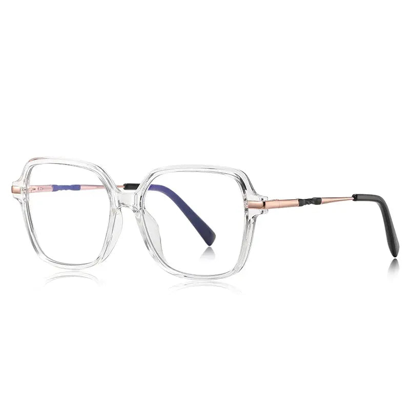 Vicky Women's Full Rim Large Polygon TR90 and Alloy Reading Glasses 2211 — view 2 | Vicky at FuzWeb