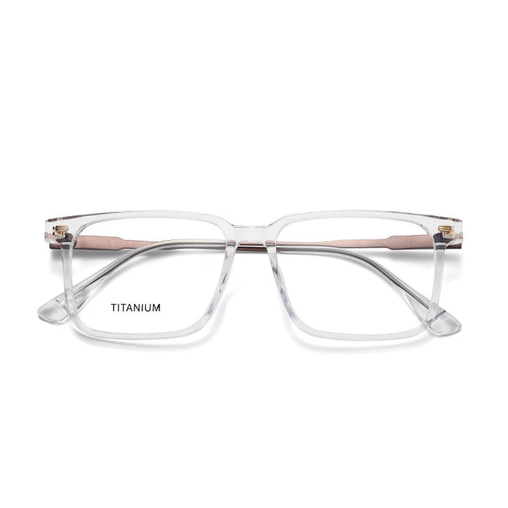 Aror Unisex Full Rim Square Acetate Titanium Eyeglasses 842194