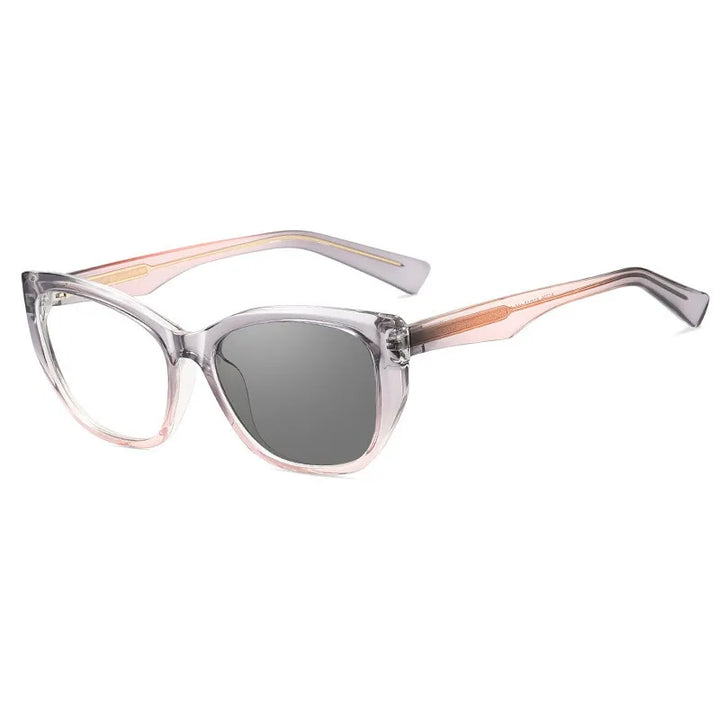 CCspace Women's Full Rim Square Tr 90 Titanium Photochromic Reading Glasses 321830