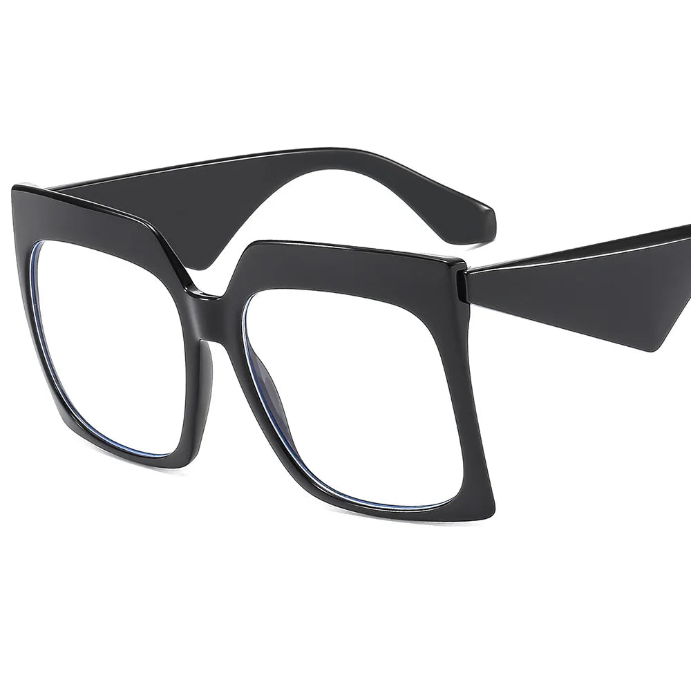 CCspace Women's Full Rim Thick  Square Polycarbonate Eyeglasses 3060 Full Rim CCSpace Black  