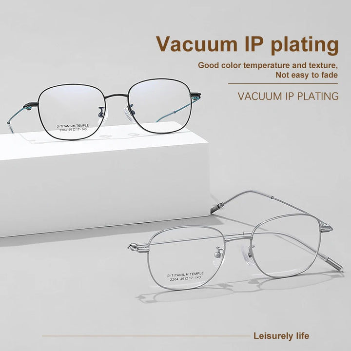 Vicky Women's Full Rim Oval Polygon Titanium Reading Glasses 42204 Reading Glasses Vicky   