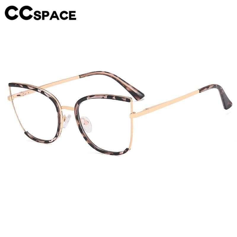 CCSpace Women's Full Rim Square Cat Eye Tr 90 Titanium Eyeglasses 56706 Full Rim CCspace   