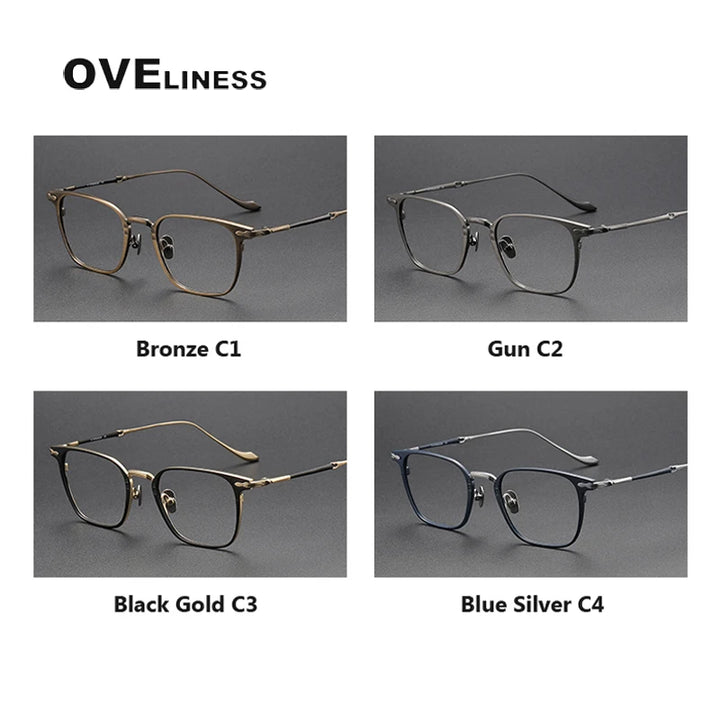 Oveliness Unisex Full Rim Square Titanium Eyeglasses  Om3135 Full Rim Oveliness   