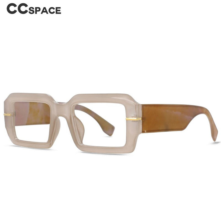 CCSpace Unisex Full Rim Rectangle Tr 90 Rivet Eyeglasses 56340 Full Rim CCspace   