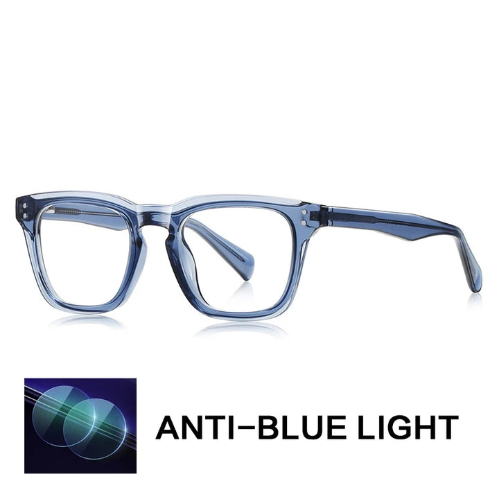 Gatenac Unisex Full Rim Square Tr 90 Titanium Reading Glasses Gxyj9022