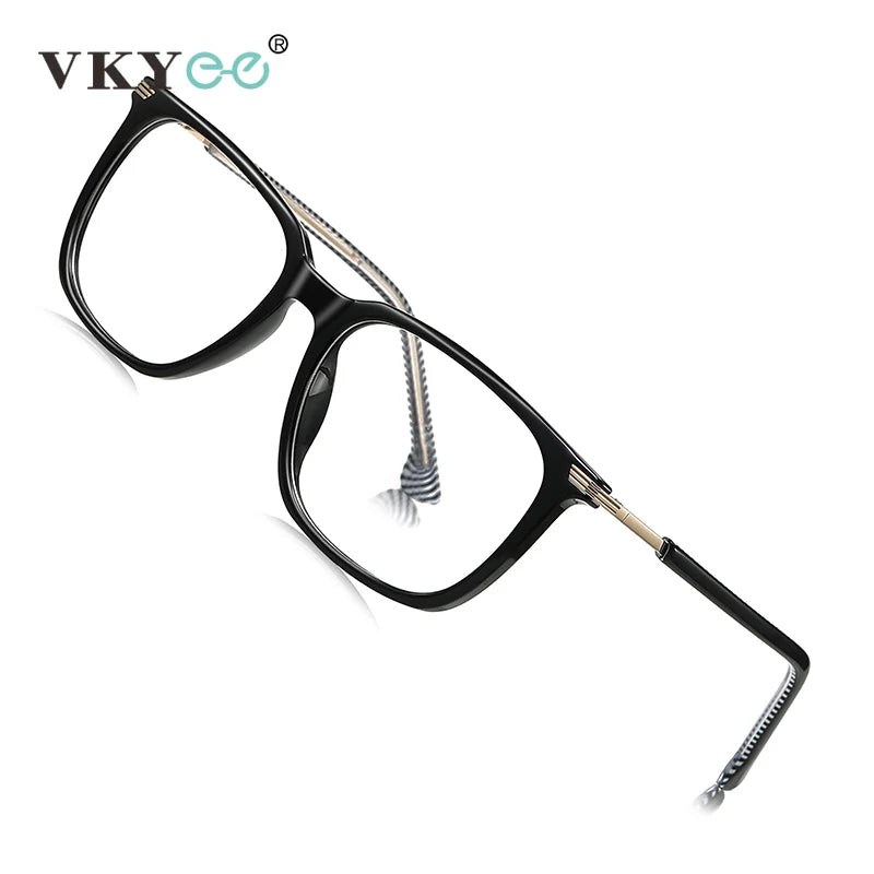 Vicky Men's Full Rim Geometric Square Blue Light Prescription Eyeglasses LS214