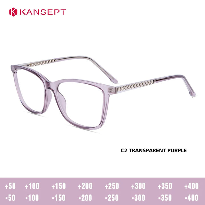 Kansept Unisex Full Rim Square Tr 90 Alloy Reading Glasses 25002