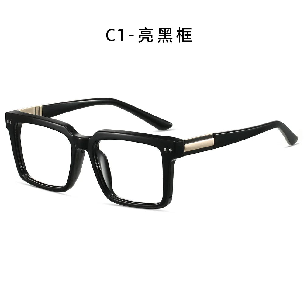 CCspace Unisex Full Rim Square Tr 90 Alloy Reading Glasses 802695