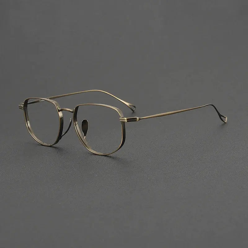 Aror Unisex Full Rim Polygon Titanium Eyeglasses 30049.