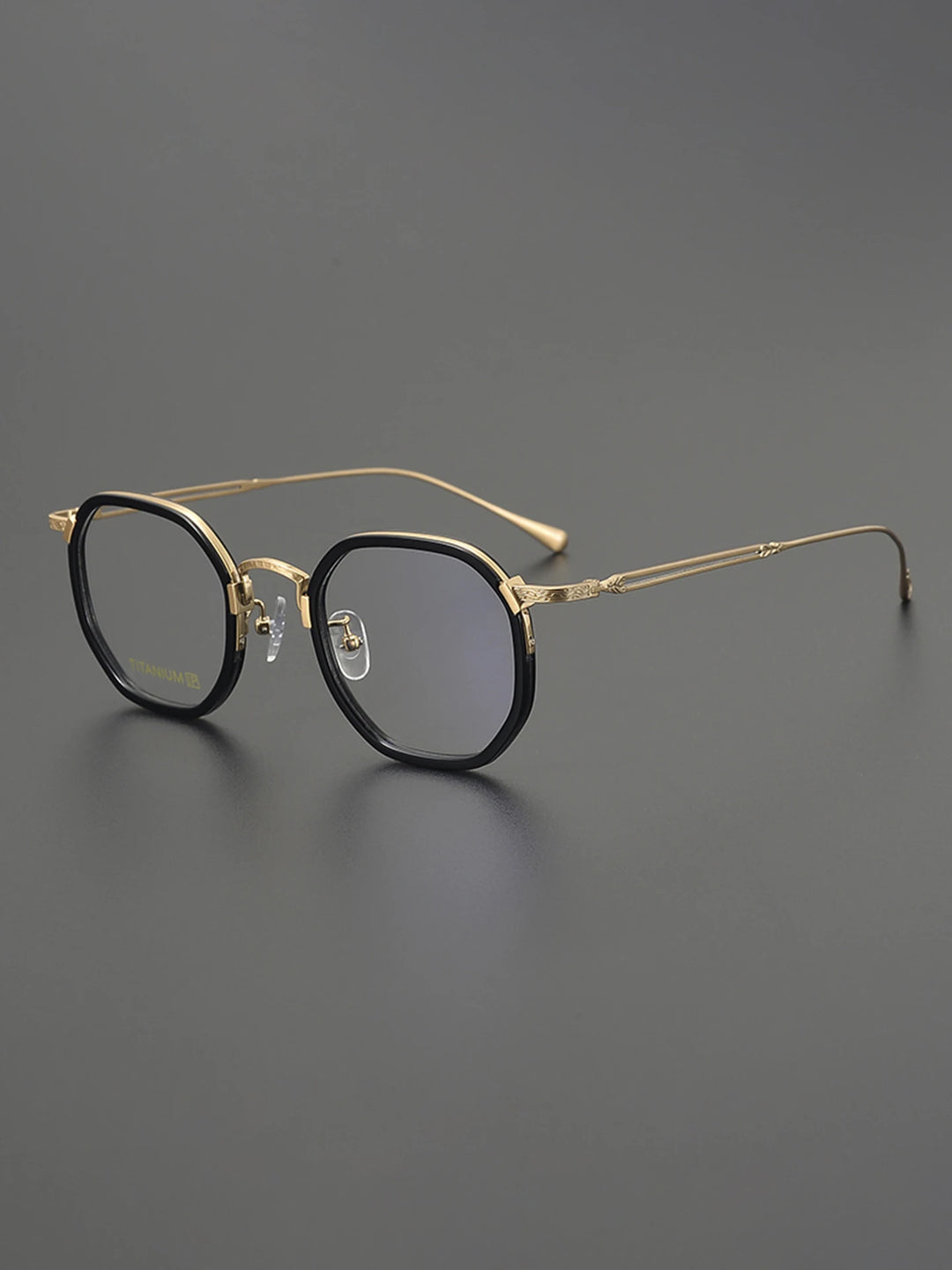 Nobler Unisex Full Rim Polygon Square Acetate Titanium Eyeglasses 98006