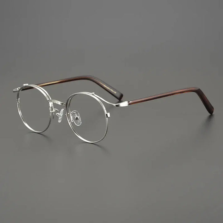 Bobbie Full Rim 445022 Unisex Titanium Oval Round Frames FuzWeb
