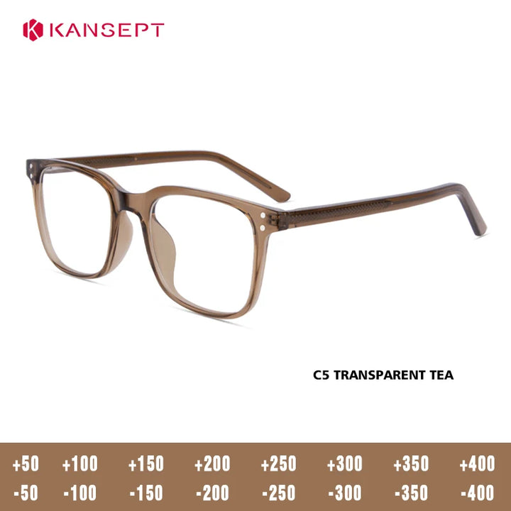 Kansept Unisex Full Rim Square Tr 90 Alloy Reading Glasses 25007