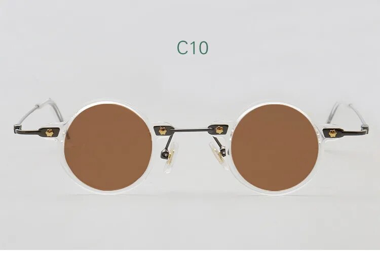 Yujo Unisex Small Round Acetate Alloy UV400 Polarized Sunglasses Sunglasses Yujo C10 China 