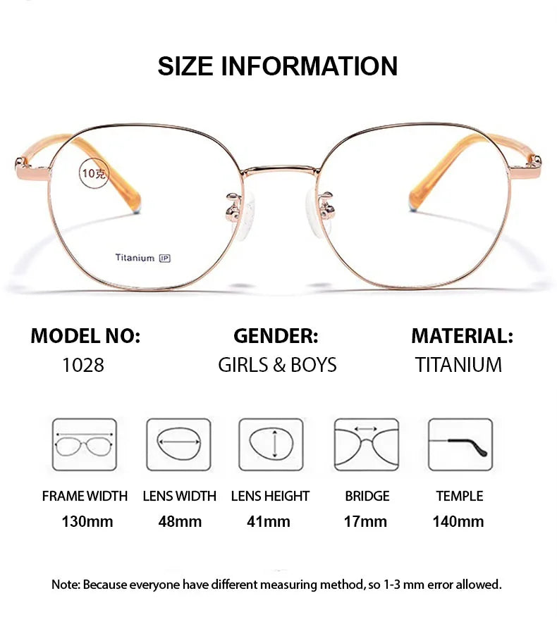 Chashma Ochki Unisex Youth's Full Rim Polygon Titanium Eyeglasses 881028