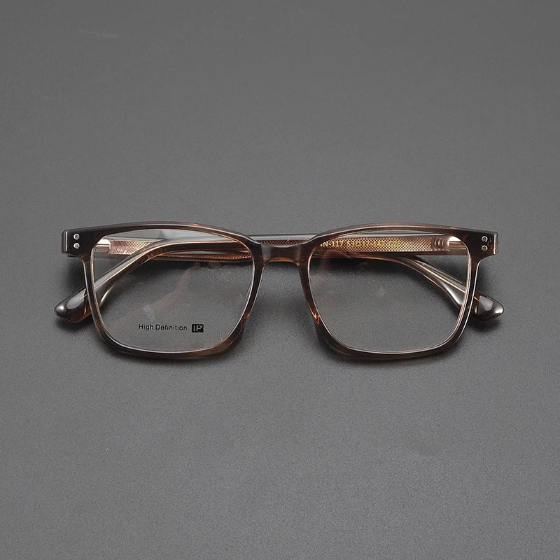 Nobler Unisex Full Rim Square Acetate Eyeglasses 74117 Full Rim Nobler