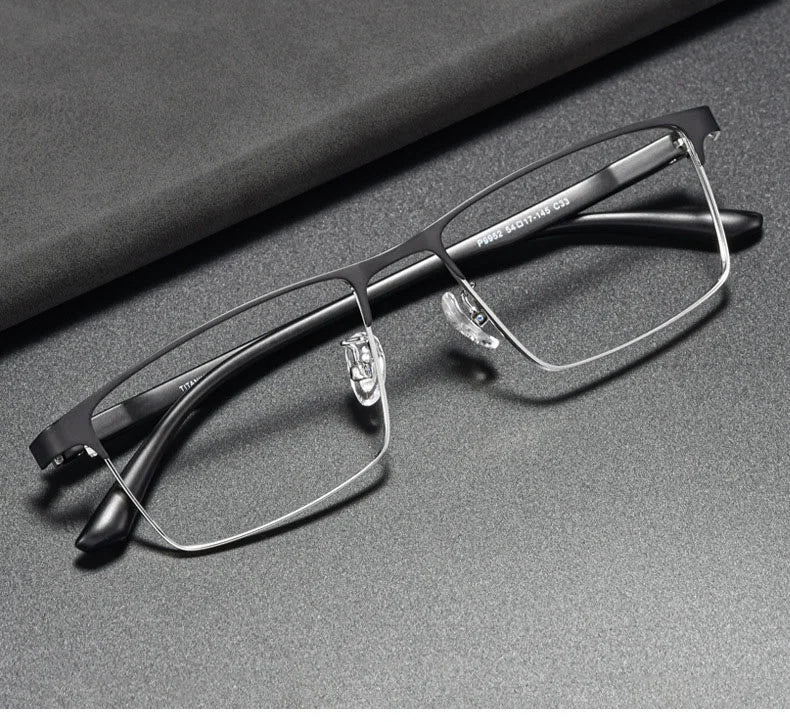 Eleccion Unisex Full Rim Square Titanium Alloy Eyeglasses 9952 Full Rim Eleccion