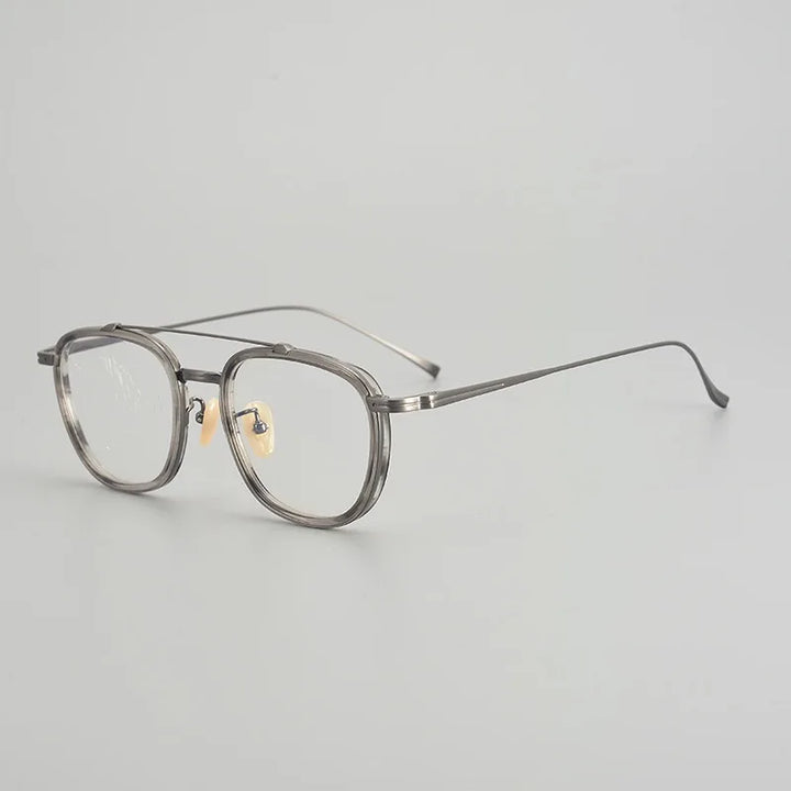 Muzz 05209 men's square IP titanium prescription eyeglasses — view 4