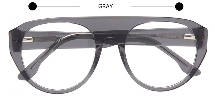 Esnbie Unisex Full Rim Oval Square Acetate Eyeglasses 30823