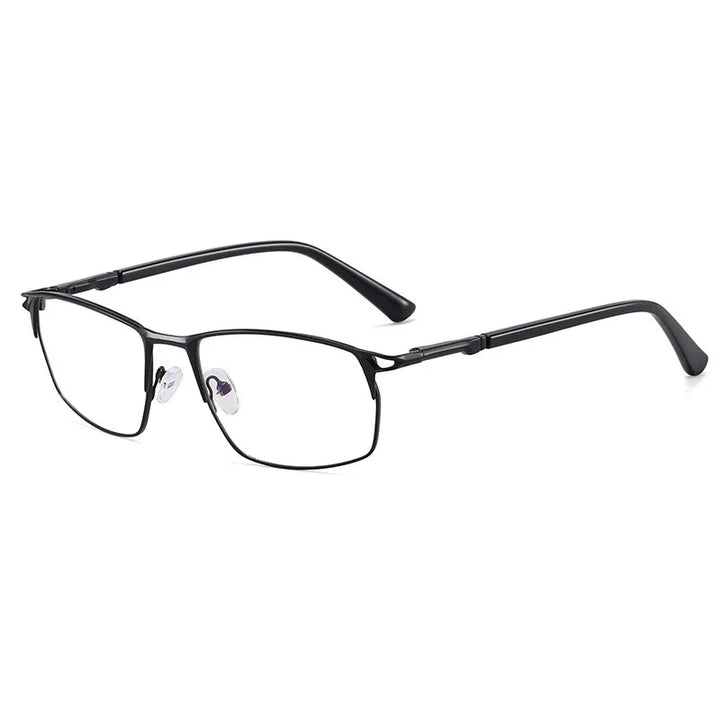 CCspace Unisex Full Rim Irregular Square Alloy Eyeglasses 301402 Full Rim CCspace Black  