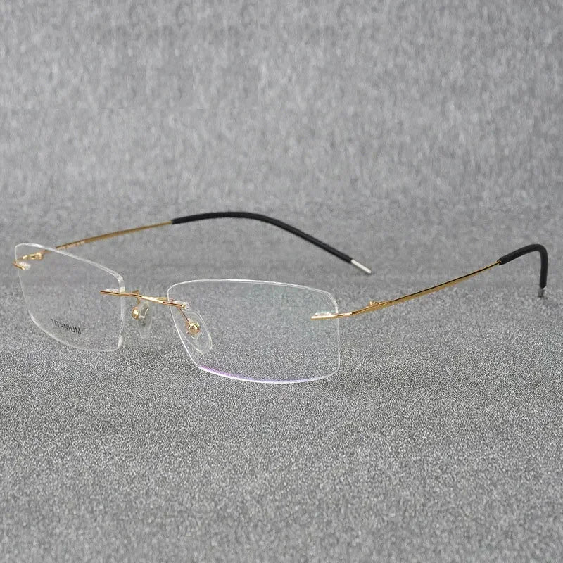 Handoer Unisex Rimless Titanium Prescription Eyeglasses 6210 - view 6