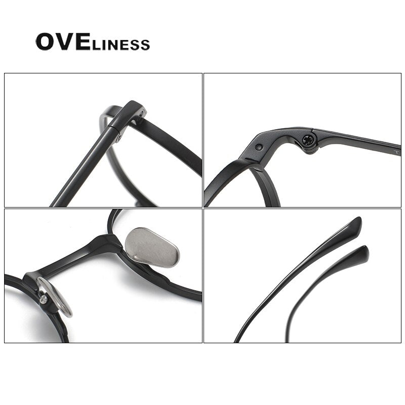 Oveliness Unisex Full Rim Square Titanium Eyeglasses 422145 Full Rim Oveliness   