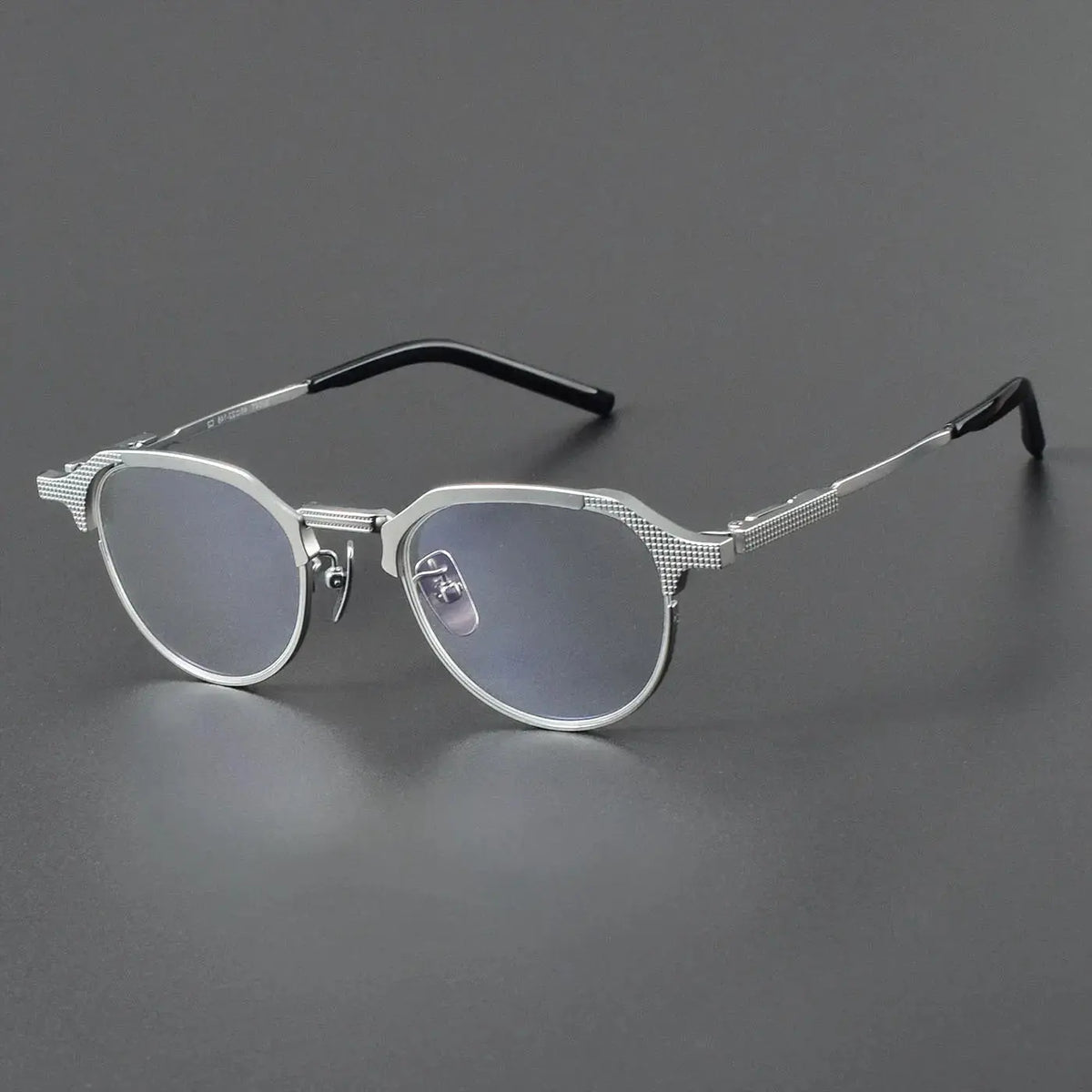 Aror Unisex Full Rim Flat Top Oval Brow Line Titanium Eyeglasses 699103.