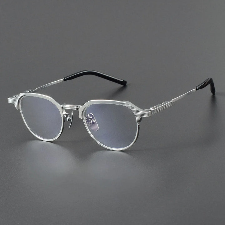 Aror Unisex Full Rim Flat Top Oval Titannium Eyeglasses  99903