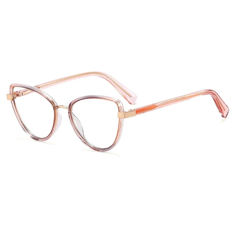 Yimaruili Women's Full Rim Cat Eye Tr 90 Alloy Eyeglasses 397740