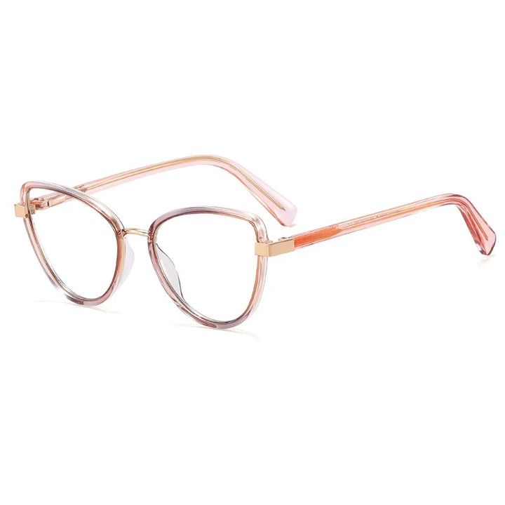 Yimaruili Women's Full Rim Cat Eye Tr 90 Alloy Eyeglasses 397740