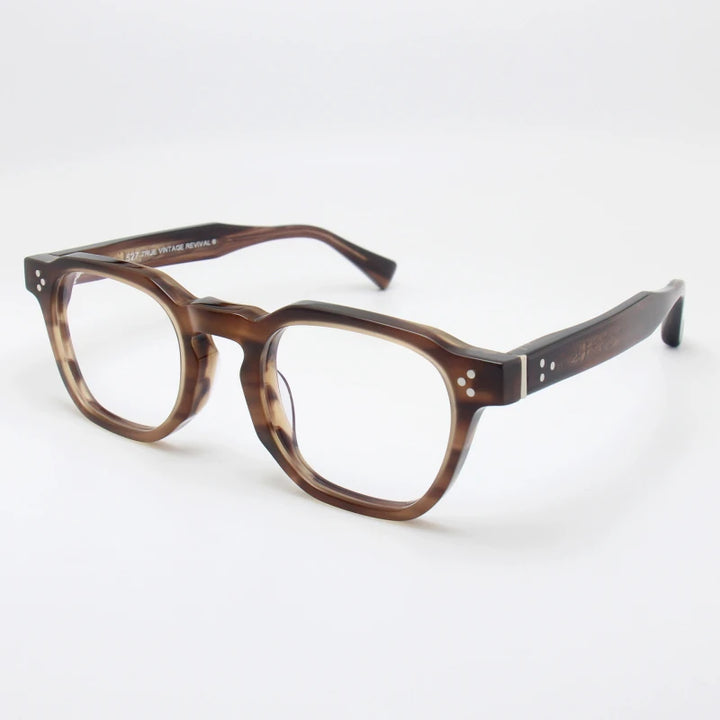 Black Mask Unisex Full Rim Square Thick Acetate Eyeglasses 62527