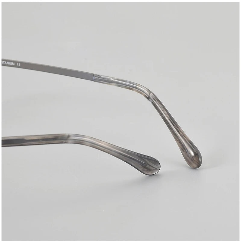 Muzz 117 men's small square IP titanium prescription eyeglasses — view 10