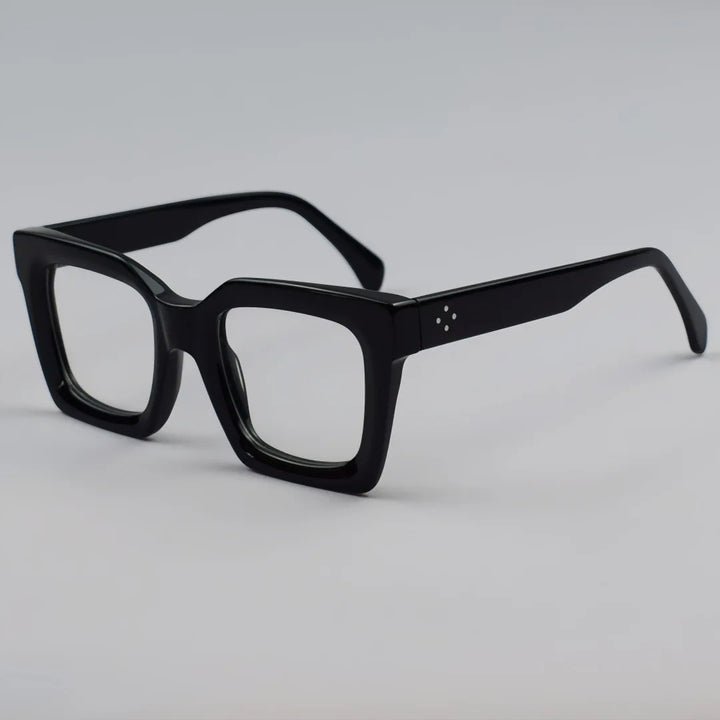 Hewei Women's Full Rim Square Thick Acetate Eyeglasses 139229