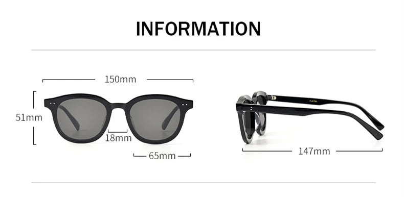 Black Mask Men's Full Rim Square Acetate Sunglasses 511865 Sunglasses Black Mask   